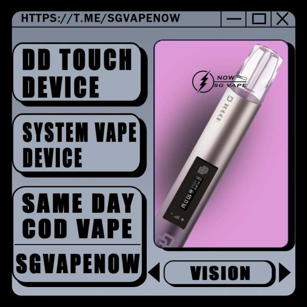 DD TOUCH DEVICE (SG VAPE)  DD Touch Device outsell is made of space aluminium, with obvious aroma experience and cool lighting effect. It has global intiative touch screen to adjust high and low power also. Specification : Low Power: 7W High Power: 10W Rechargeable via Type-C Cable Compatible Pod With : R-one Pod Relx Classic Pod Lana Pod Sp2 Pod Zeuz Pod Kizz Pod Color Available List : BLACK ADAM LOKI THOR VISION WINTER SOLDIER SG VAPE COD SAME DAY DELIVERY , CASH ON DELIVERY ONLY. ORDER BEFORE 5PM , SAME DAY NIGHT SLOT 7PM – 10PM RECEIVED PARCEL. TAKE BULK ORDER /MORE ORDER PLS CONTACT US : SGVAPENOW WHATSAPP VIEW OUR DAILY NEWS INFORMATION VAPE : SGVAPENOW CHANNEL SHOP MORE NOW : SGVAPENOW