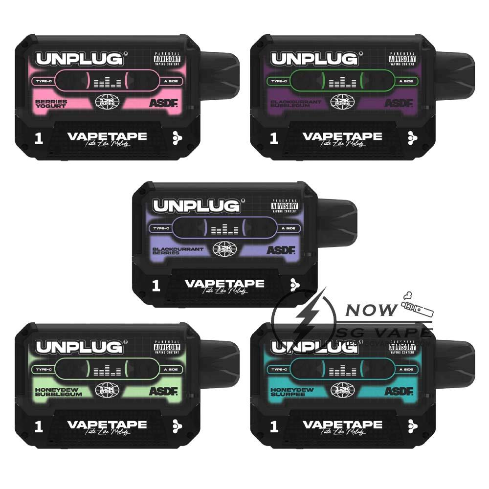 VAPETAPE UNPLUG 12000 DISPOSABLE Vapetape Unplug 12000 in our Vape Singapore – SG VAPE NOW Ready Stock , Get it now with us and same day delivery ! The Vapetape Unplug 12000 disposable vape is by ASDF , provides an excellent vaping experience with a 12K puffs capacity. For ease of use and diversity, this Vape system combines with a 5% nicotine context and type C charghing port. Its creative design prioritises portability and ease of use while offering a fulfilling vaping experience. Users looking for a longer lasting choice without the inconvenience of refills or recharges may enjoy a customisable and controlled vaping experience with this device’s features including adjustable airflow and a battery indicator. Specification: Puffs : 12000 puffs Volume : 21ML Flavour Charging : Rechargeable with Type C Coil : Mesh Coil Fully Charged Time : 25mins Nicotine Strength : 5% ⚠️VAPETAPE UNPLUG 12K FLAVOUR LINE UP⚠️ Berries Yogurt Blackcurrant Berries Blackcurrant Bubblegum Double Grape Honeydew Bubblegum Honeydew Slurpee Mango Slurpee Solero Tropical Strawberry Grapple Watermelon Bubblegum SG VAPE COD SAME DAY DELIVERY , CASH ON DELIVERY ONLY. ORDER BEFORE 5PM , SAME DAY NIGHT SLOT 7PM – 10PM RECEIVED PARCEL. TAKE BULK ORDER /MORE ORDER PLS CONTACT US : SGVAPENOW WHATSAPP VIEW OUR DAILY NEWS INFORMATION VAPE : SGVAPENOW CHANNEL